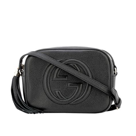 Gucci Soho Borsa a Tracolla Catena Media Nero 